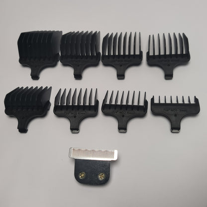 Razor T-Blade + 8X Clipper Comb #1- #8,1/8"-1", 3-25mm Replacement For Wahl 9893 9893 9653